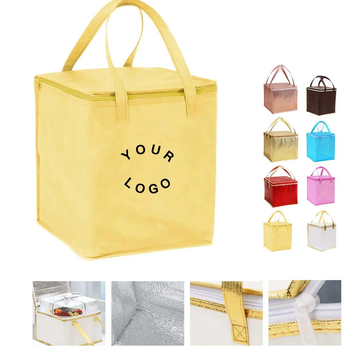 Portable Cooler Tote Bag with Zip Closure 1