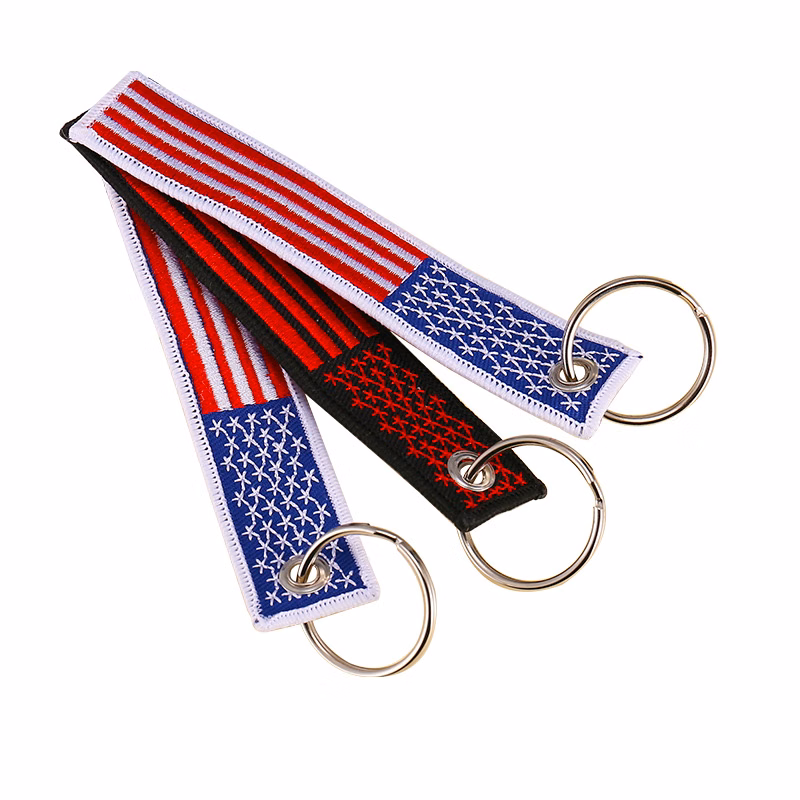 Knitted AMERICAN FLAG KEYCHAIN