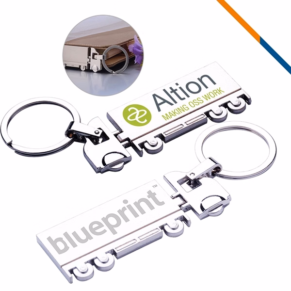 Custom Metal Mini Truck Keychain with 3D Design — Automotive Enthusiast Giveaway