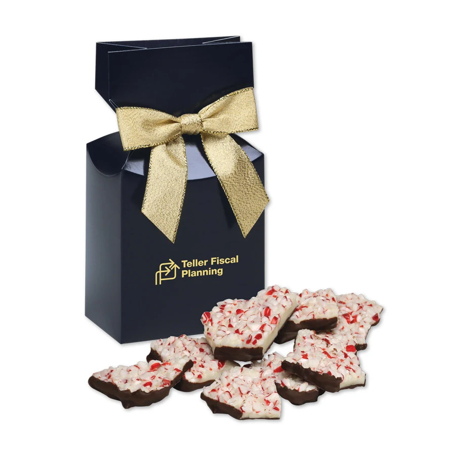 Peppermint Bark in Navy Premium Delights Gift Box 1