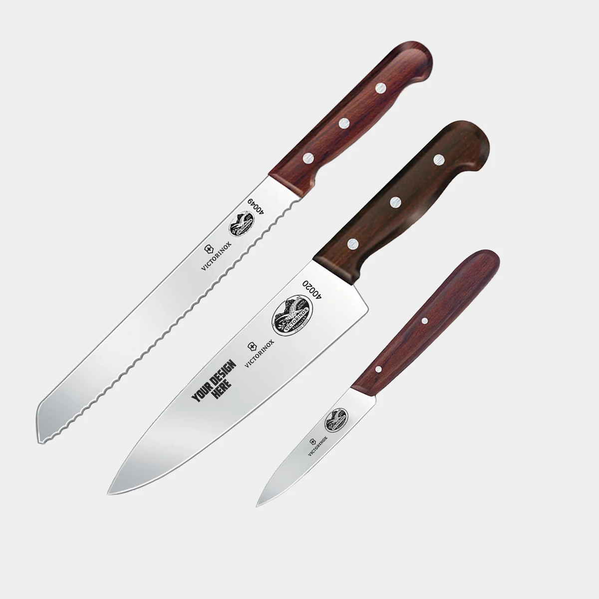 Victorinox® - Swiss Army German Made 3-Piece Wood Knife Set 1