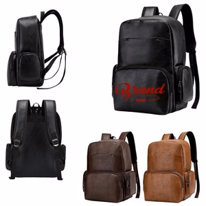 Men Travel PU Waterproof Laptop Backpack