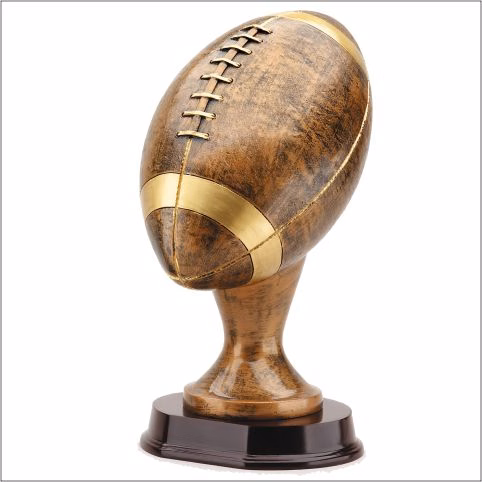 Lifesized Bronze Football Resin 12.5"