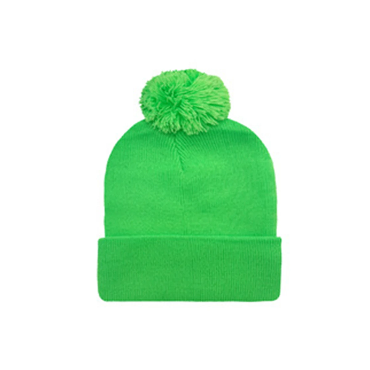 Winter Pom Knit Hat With Jacquard Logo 1