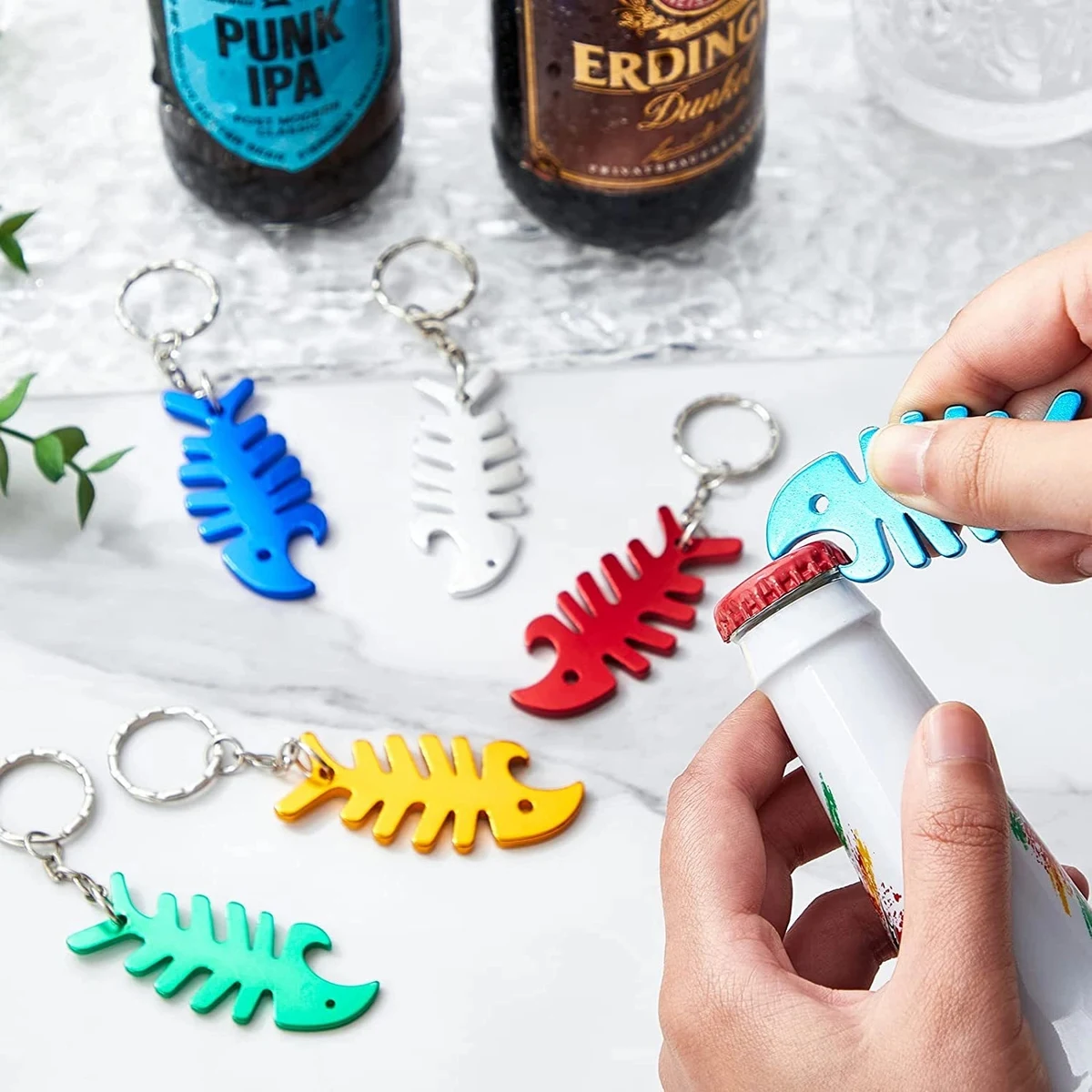 Fishbone Keyring Bottle Opener 1