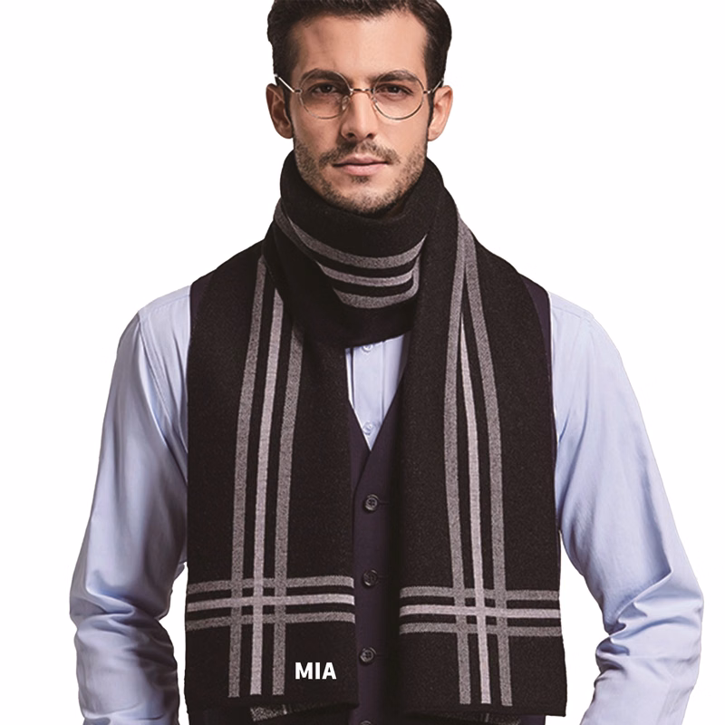 Striped Knit Scarf
