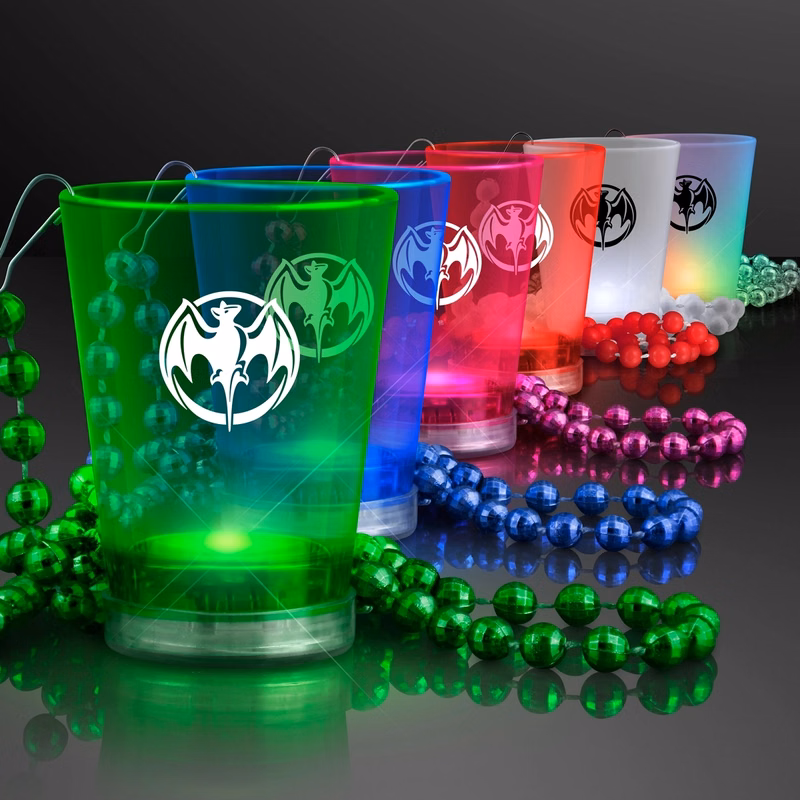 1.5 oz. Light Up Shot Glass on Party Bead Necklaces