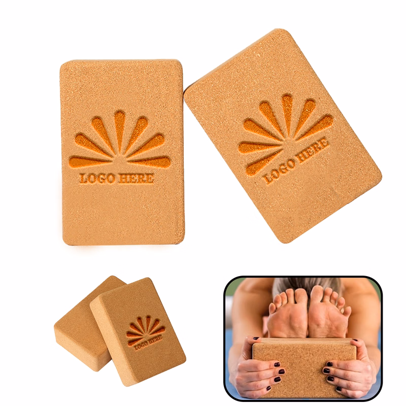 MOQ 20 PCS Natural Cork Yoga Block