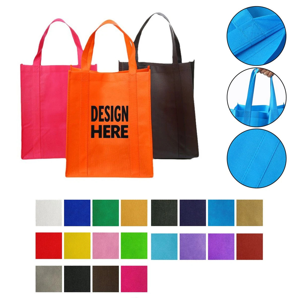 MOQ50 Large-Capacity Non-Woven Fabric Shopping Tote Bag 1