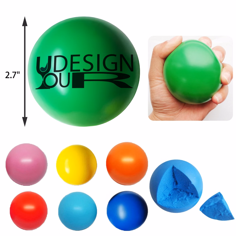 MOQ 50 PCS Soft 2.7 In Stress Relief Grip Ball