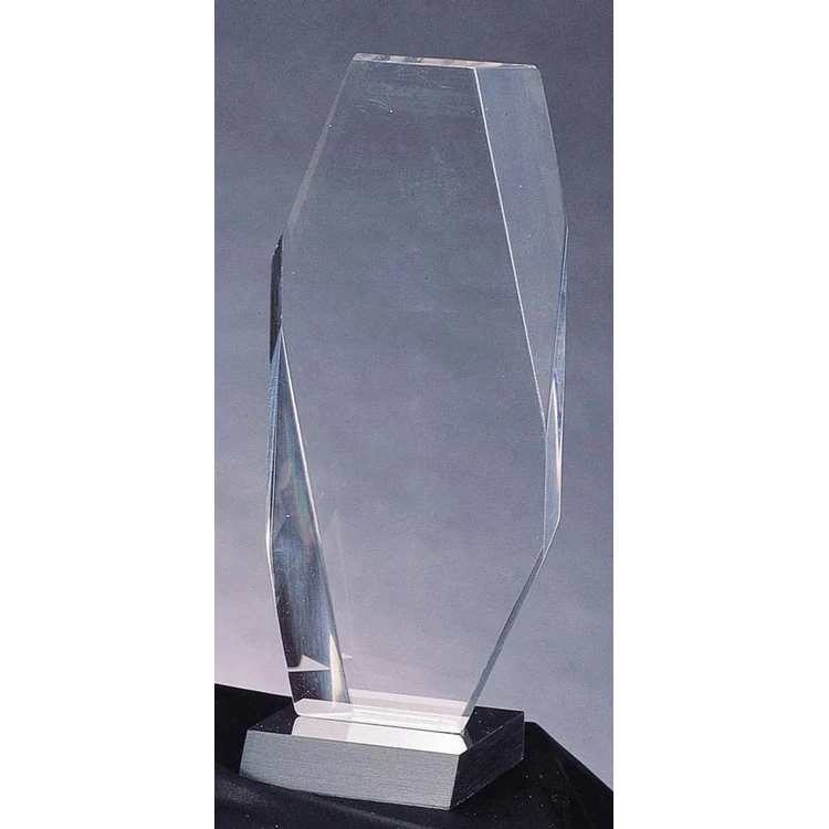 9 3/4" Millennium Crystal Clear Acrylic Award w/ Black Base 1