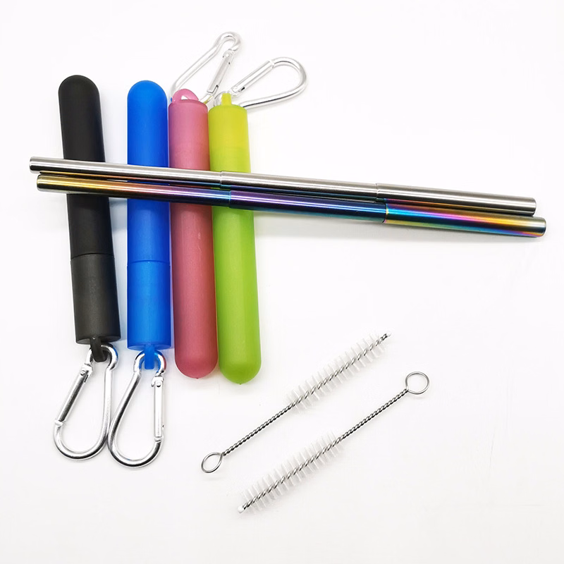 Reusable Retractable Straw Set
