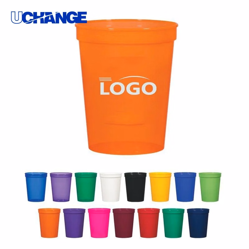12 Oz Reusable Plastic Stadium Cup Tumbler
