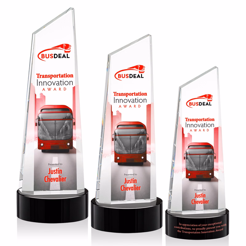 Belmont Tower VividPrint™ Award on Stanrich - Black