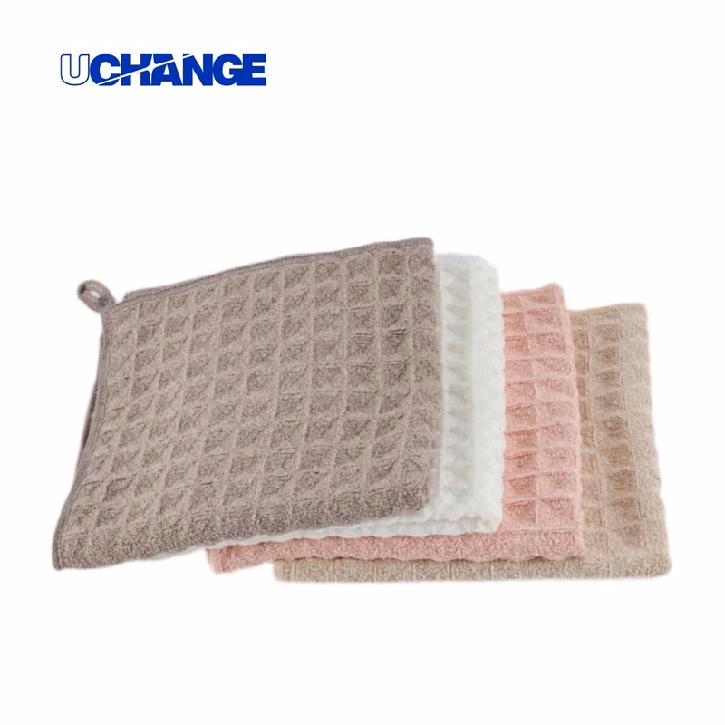 Waffle Microfiber Kitchen Towel With Hanging Loop
