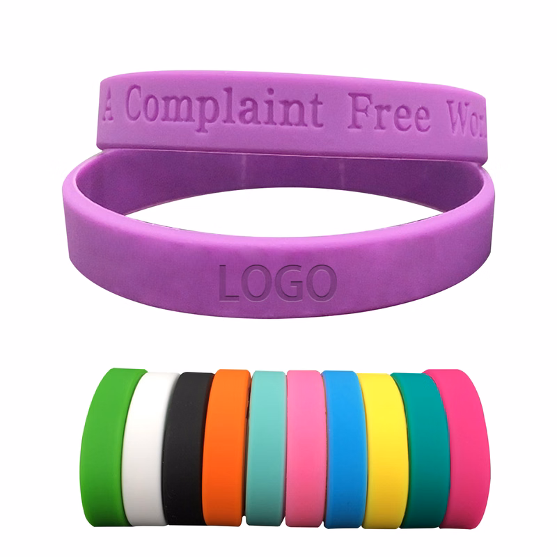 Debossed Personalized Rubber Wristbands