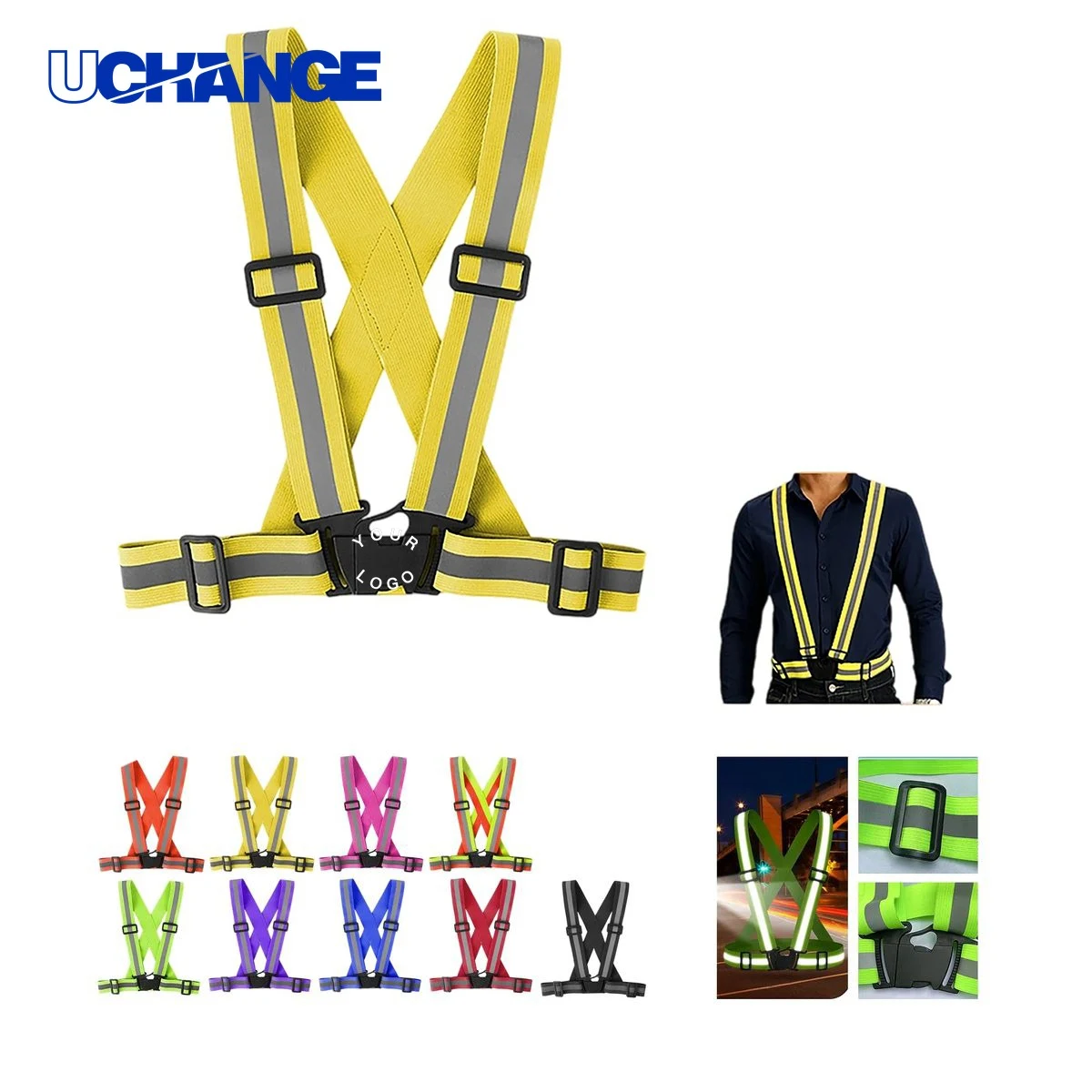 Adjustable Reflective Vest for Night Visibility 1