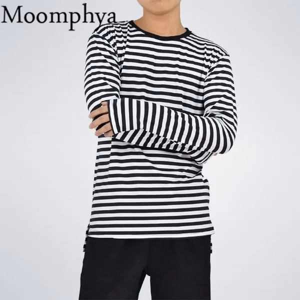 Men's Full Sleeve Striped Hip Hop T-Shirt