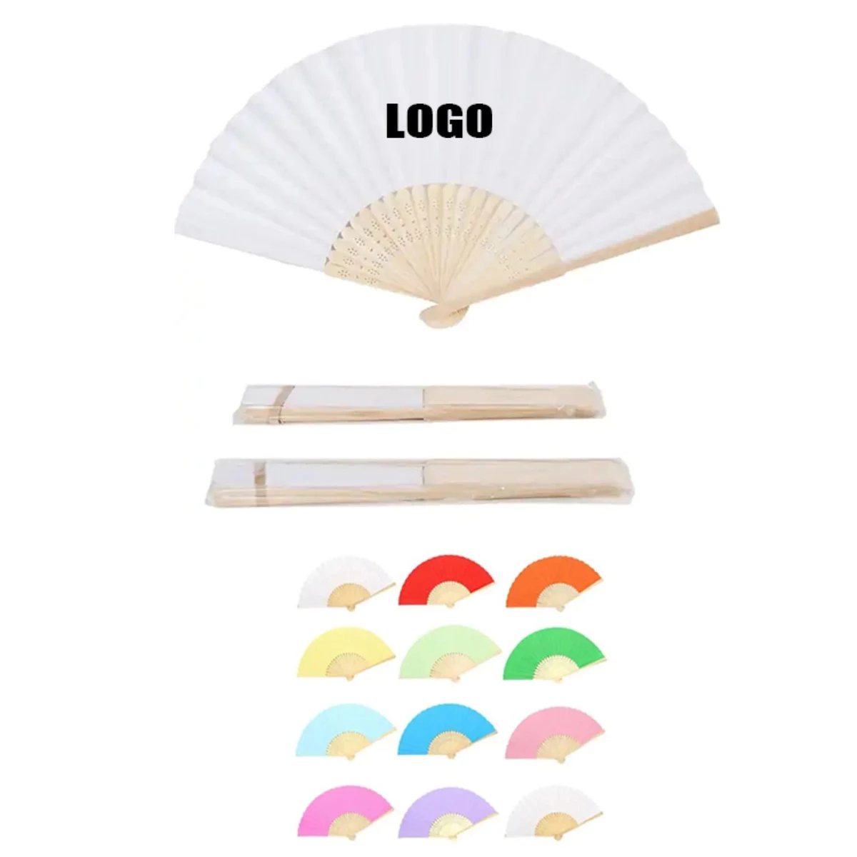 Folding Paper Hand Fan/ Wedding Invitation Fan 1