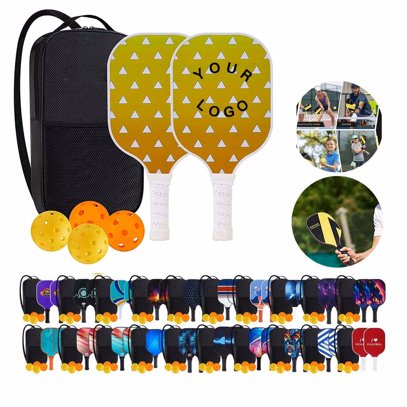 Fiberglass Pickleball Set with Paddles and Balls