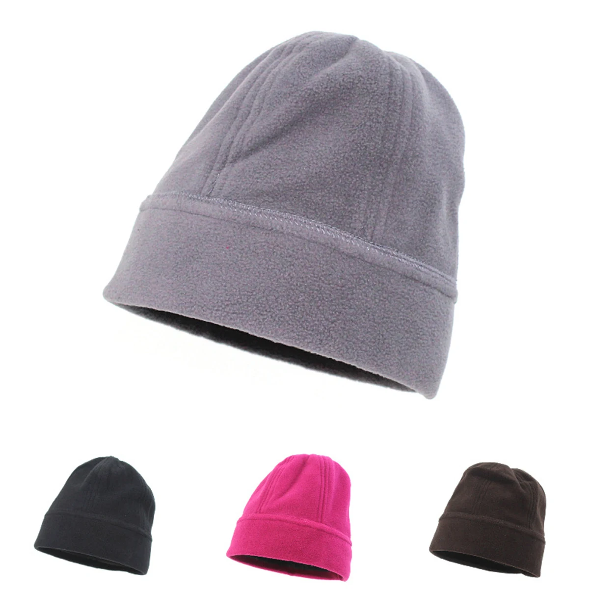 Winter Soft Polar Fleece Thick Windproof Skull Cap 1
