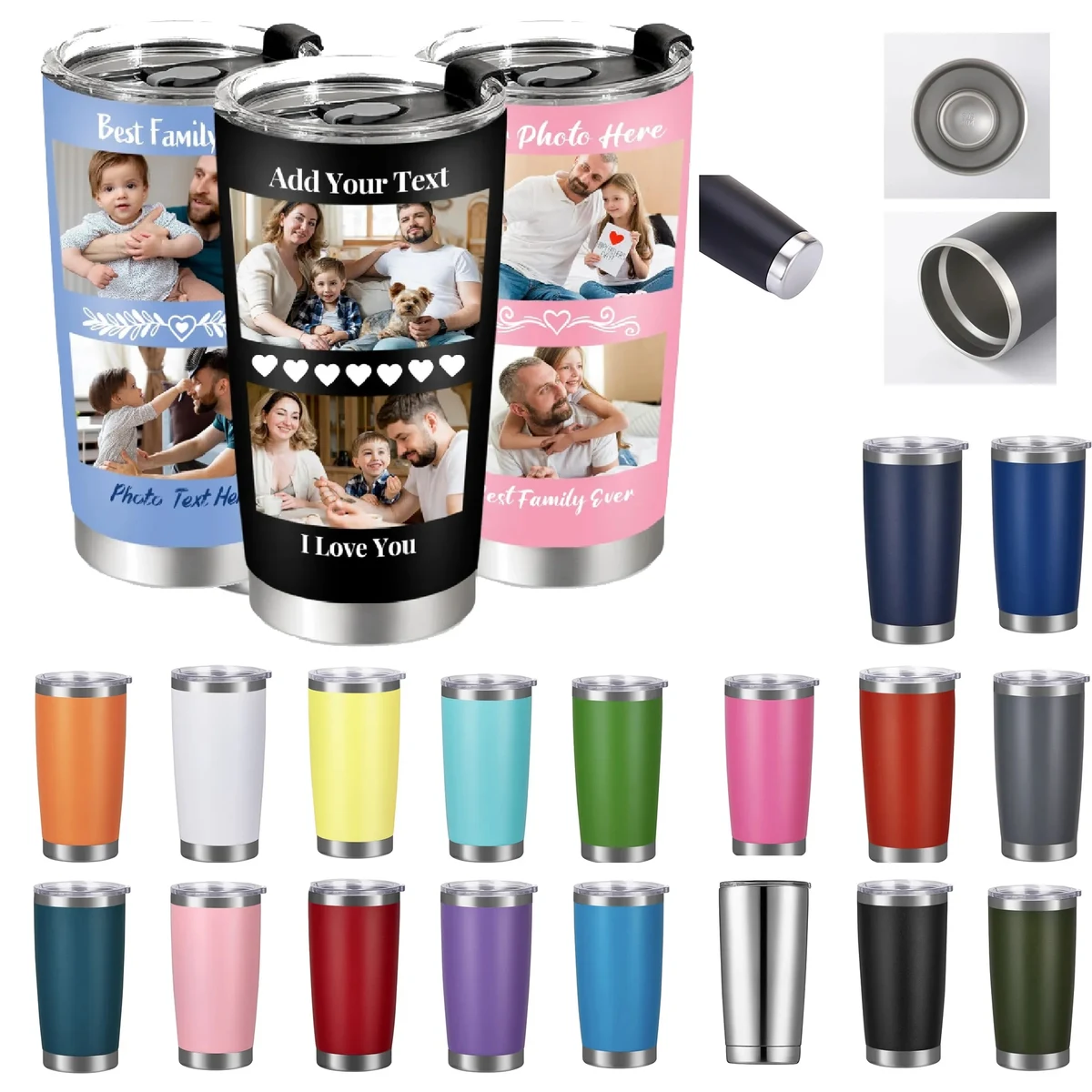 20OZ Customized Photo Stainless Steel Coffee Cup 1