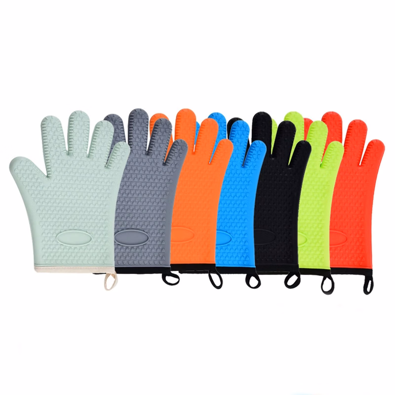 Five-Finger Heat Resistant Oven Mitts