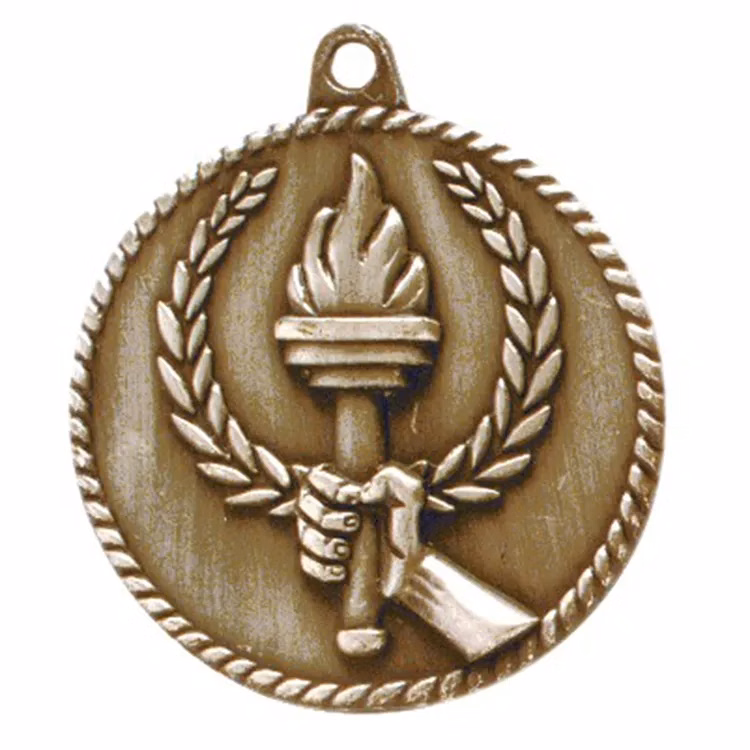 2" High Relief Medal-Torch