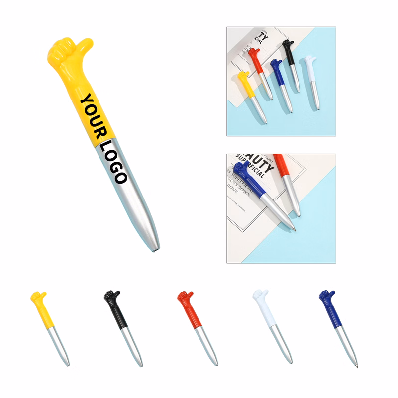 Plastic Thumbs Up Stylus Retractable Pen
