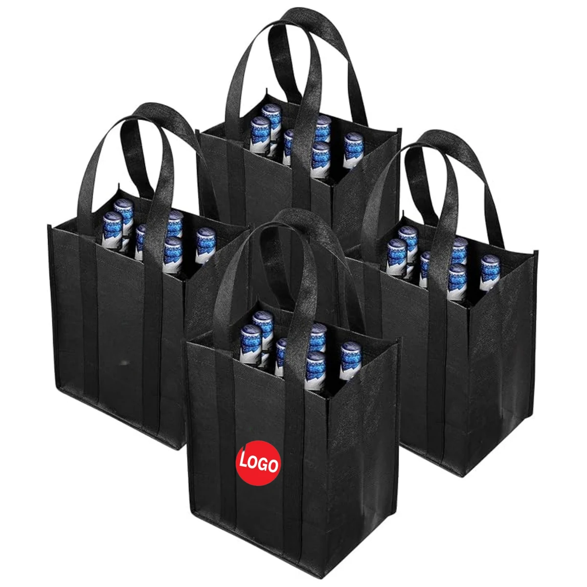 Portable 6 Bottle Non-Woven Wine Bags 1