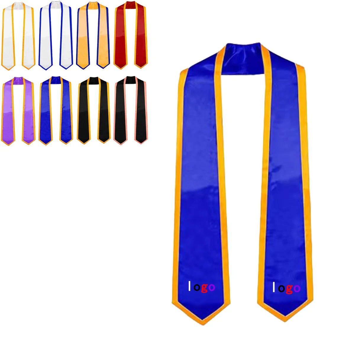 72 Inch Graduation Honor Sash Double Layer Satin Stole 1