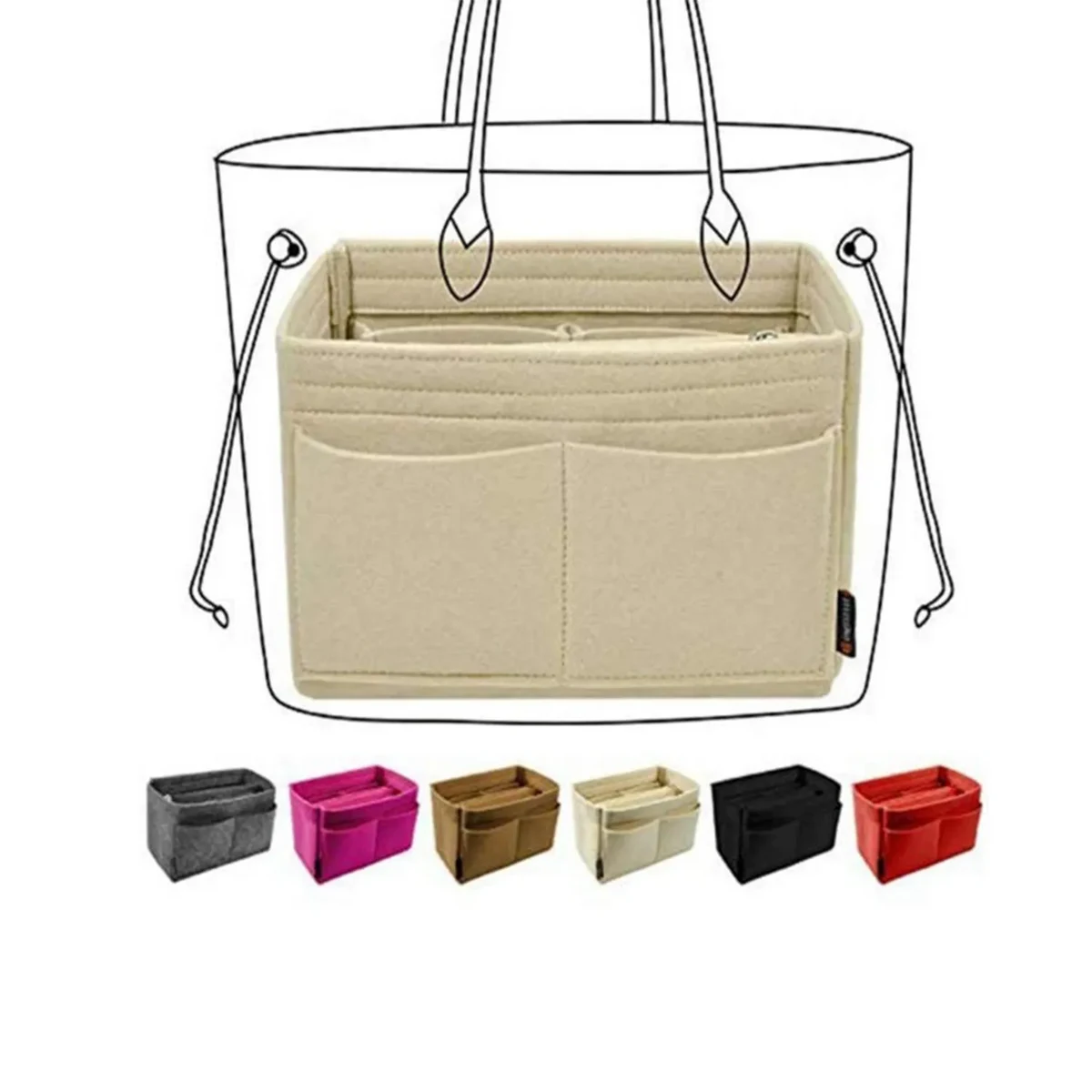 Felt Purse Organizer Insert Bags 1