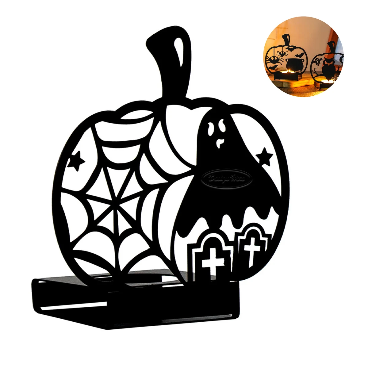 Elegant Iron Candle Holder for Halloween Decor 1