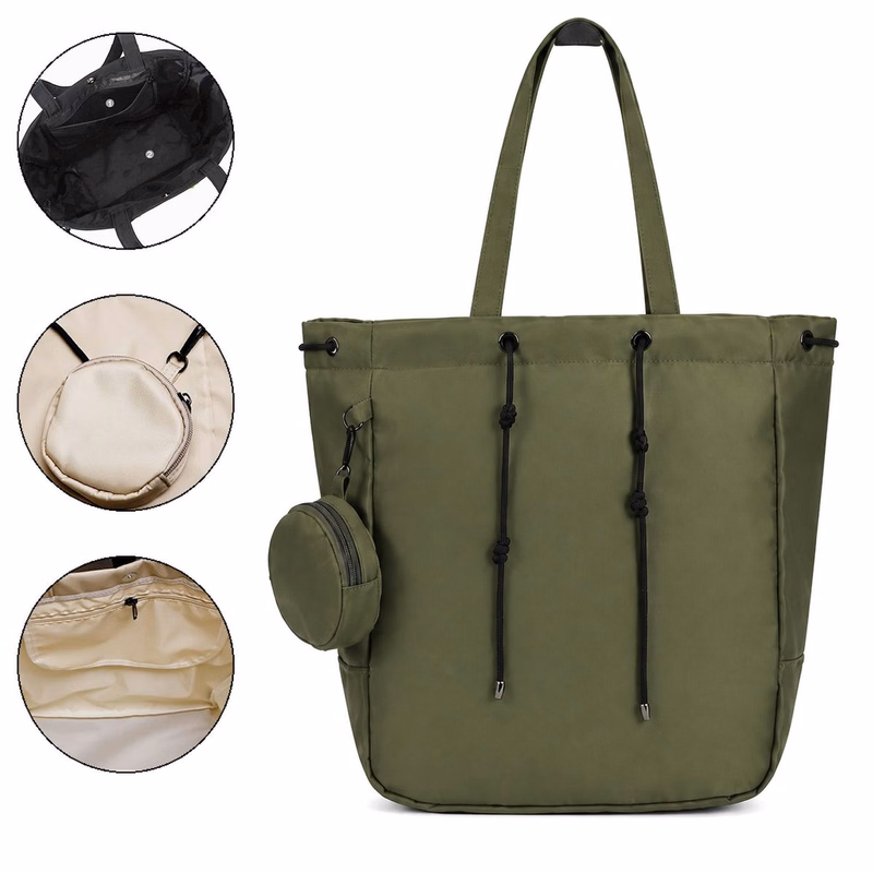Roomy Canvas Tote with Wide Base