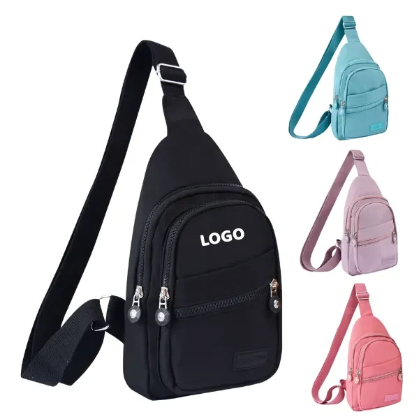 Nylon Sling Chest Bag Crossbody, Lightweight, Unisex 1