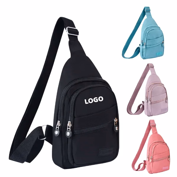 Nylon Sling Chest Bag Crossbody, Lightweight, Unisex