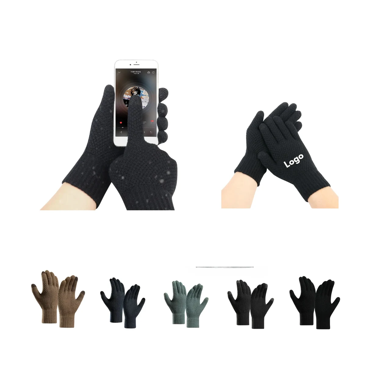 MOQ 50 Pairs Fleece Thickened Gloves 1
