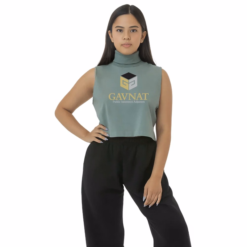 GD Sleeveless Turtleneck Crop Top