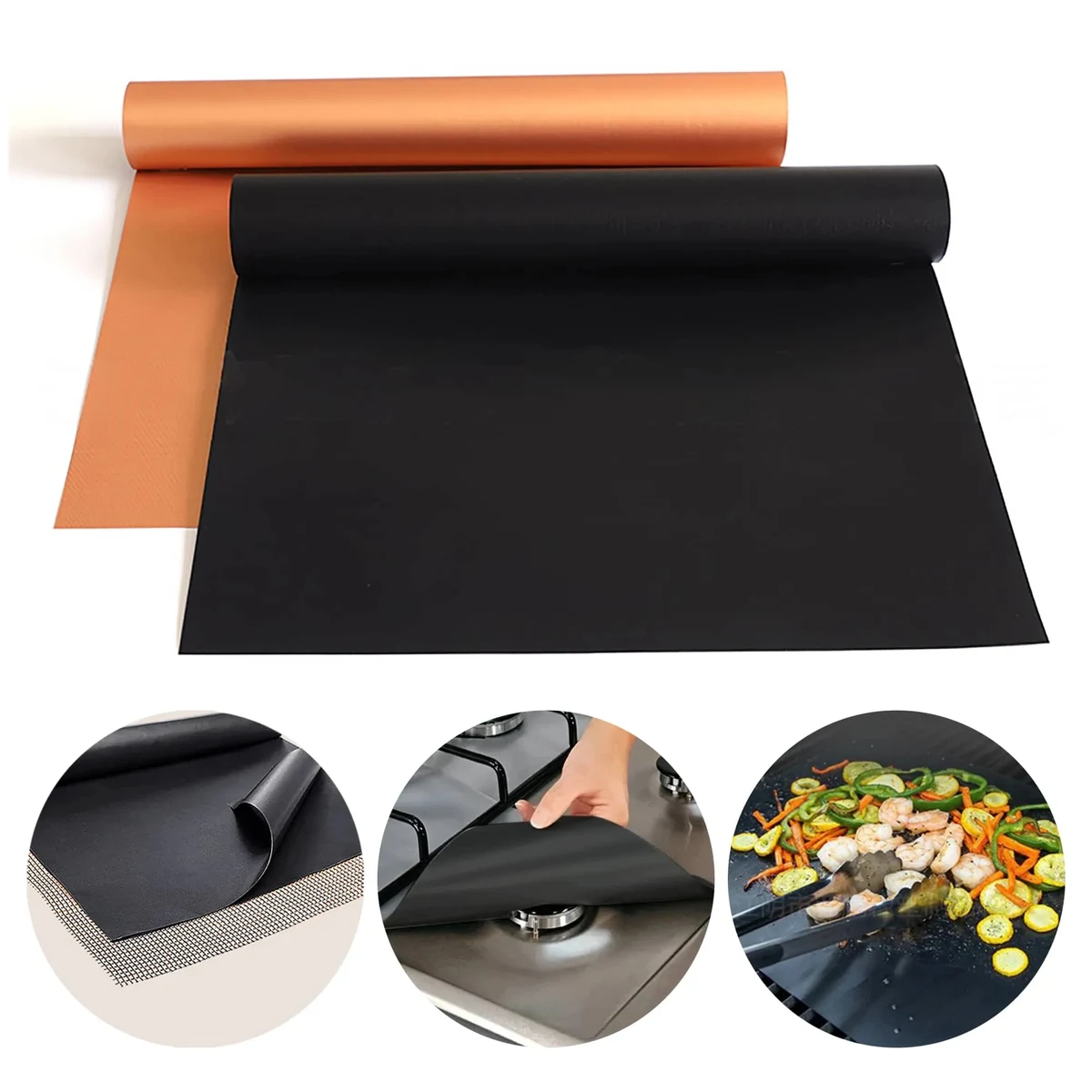 Polytetrafluoroethylene Non Stick BBQ Grilling Mat 1