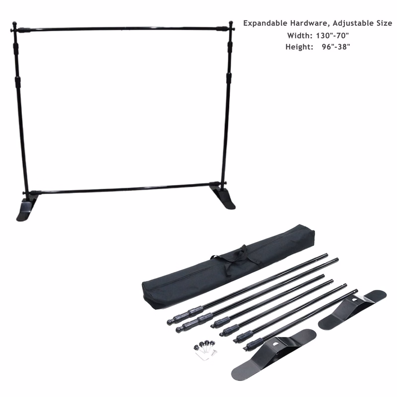 10' Expanding Exhibitor Display Hardware, Stand and Bag, Aluminum Base, Graphics are not included