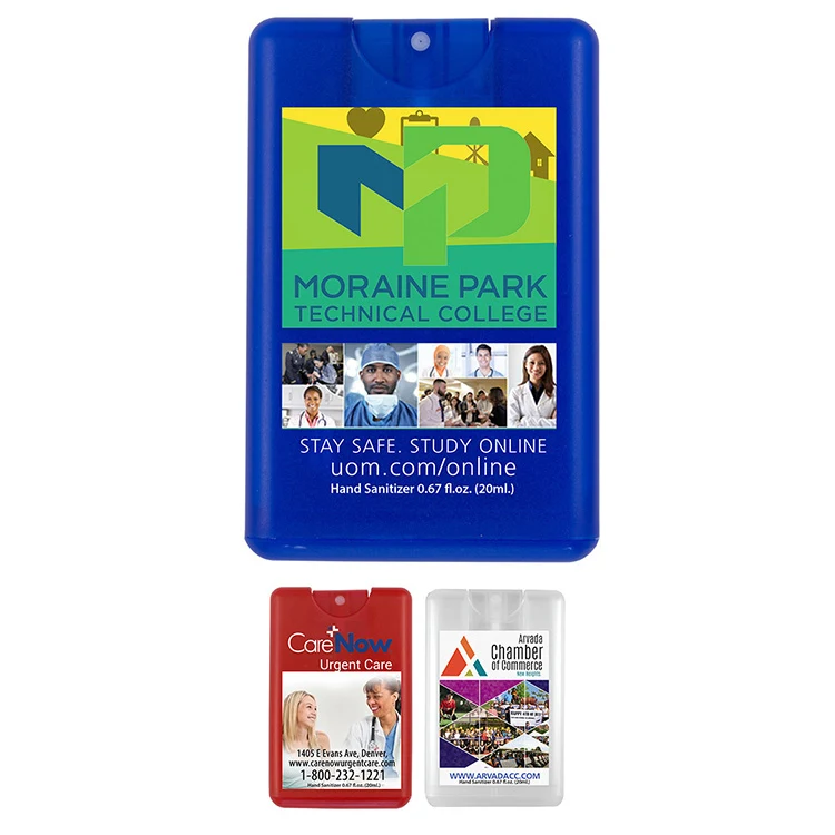 20 ml. Antibacterial Hand Sanitizer Spray in Credit Card Shape Bottle (PhotoImage ® Full Color) 1