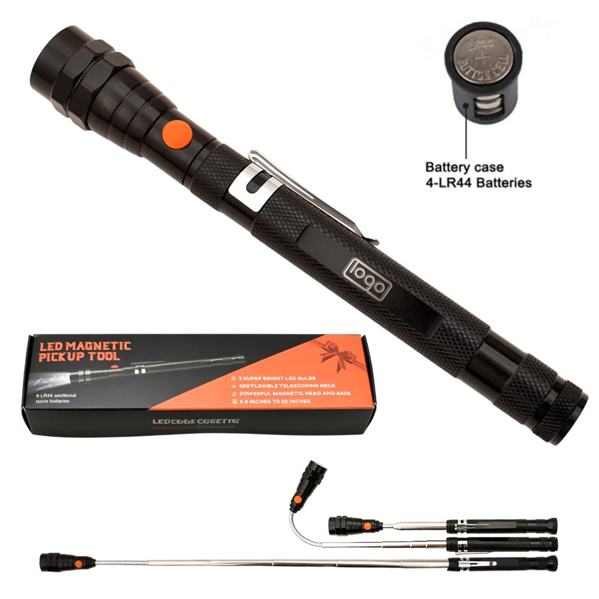 Magnetic Telescopic LED Flashlight 1