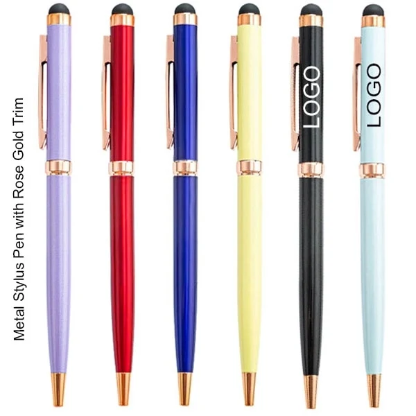 Hotel Metal Twist Ballpoint Stylus Pen 1