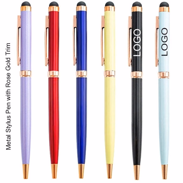 Hotel Metal Twist Ballpoint Stylus Pen
