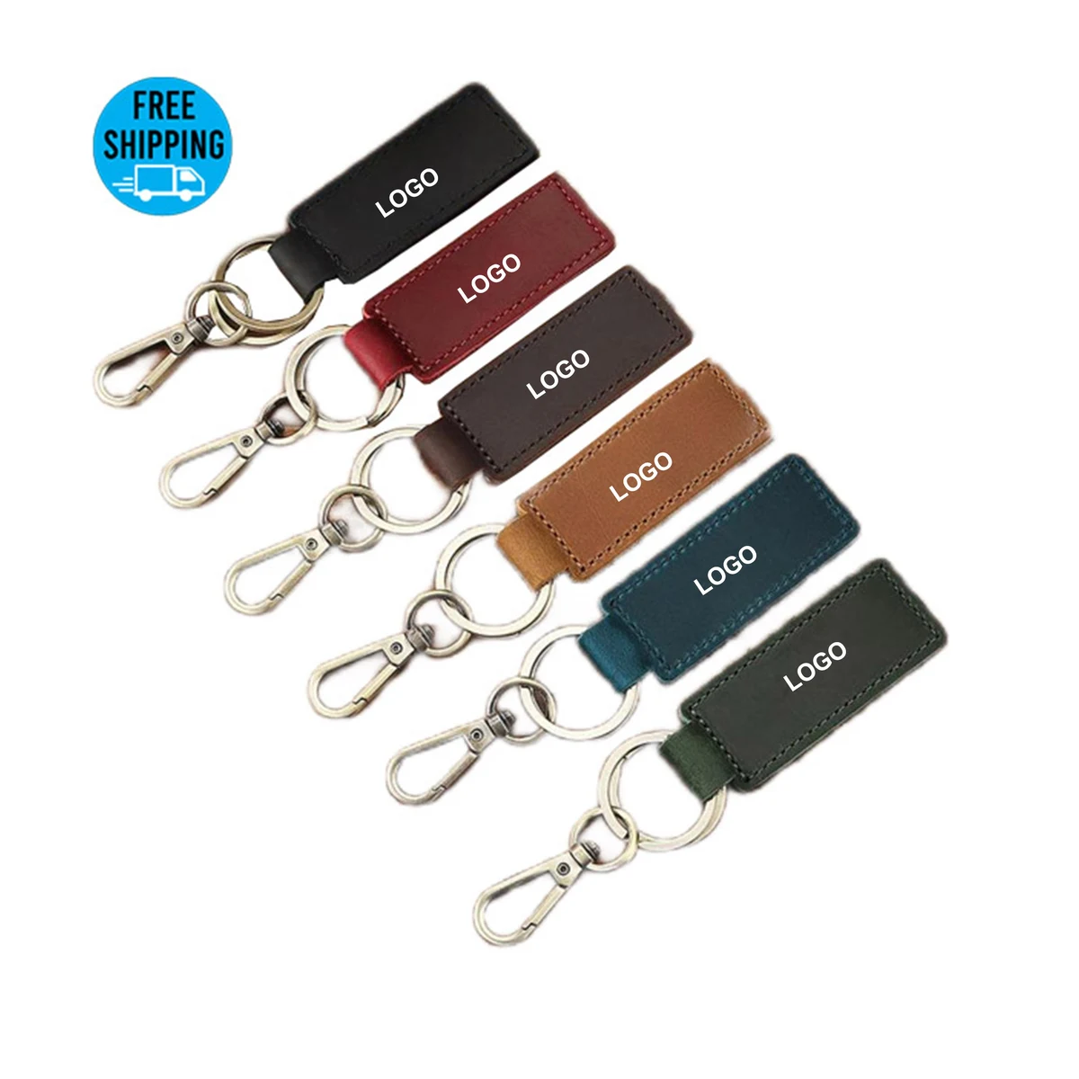 Vintage Genuine Leather Car KeyChains 1