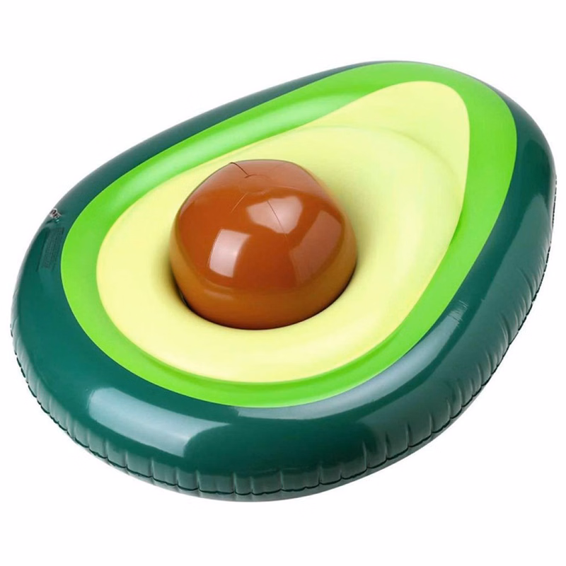 Inflatable Avocado Pool Float Floatie With Ball