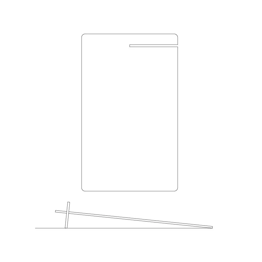Countertop Dry Erase Board with Black Stand - 5.5"w x 9"h 1