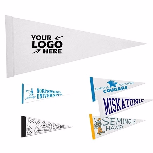 White Felt Pennants