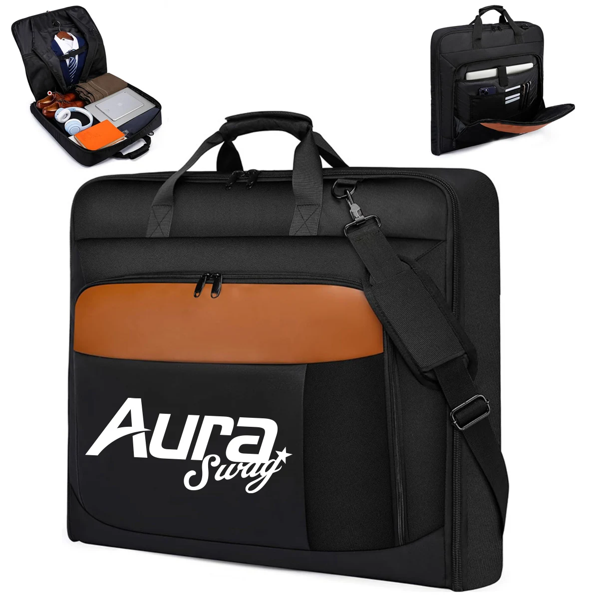 Large Conference Portfolio Bag with Shoulder Strap Pocket 1