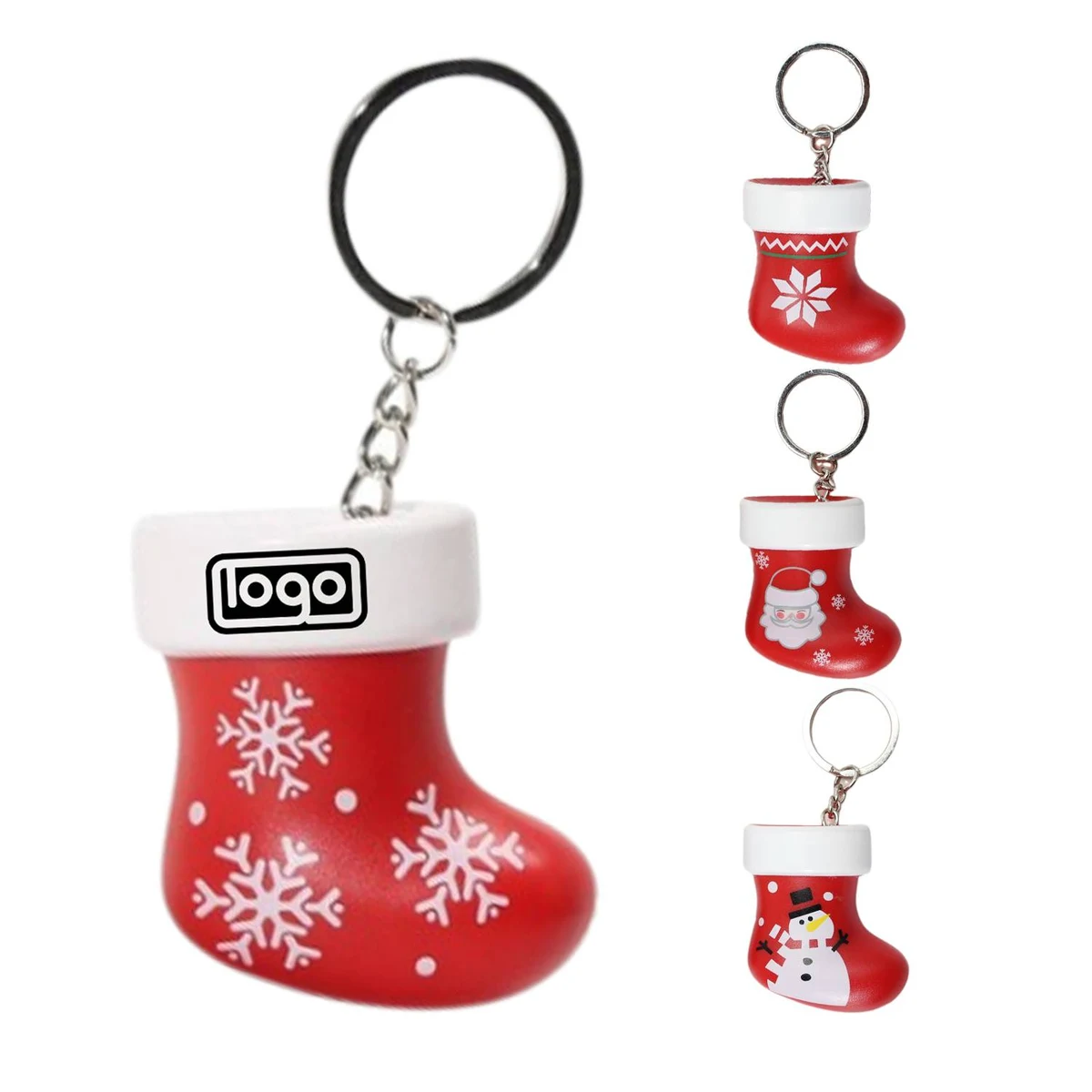 Cute Christmas Stocking Keychain 1